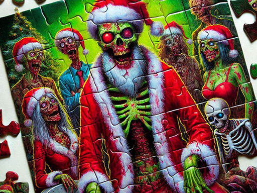 Wiederbeseelte Leiche-Weihnachtspuzzle: Feiertagsspaß für Horrorfans